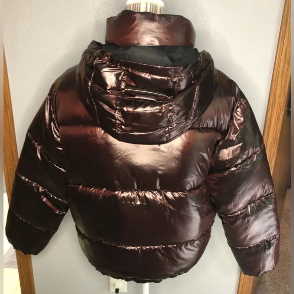 American Eagle shiny puffer coat M - Picture 11 of 15